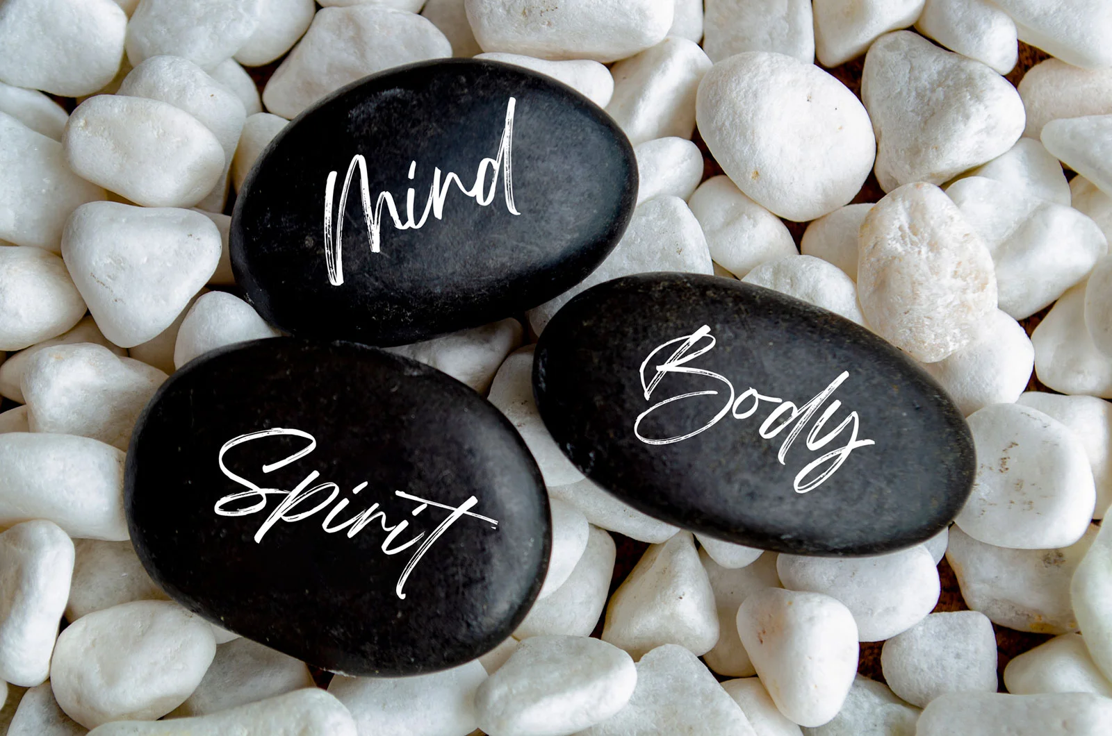 Mind Body Spirit Stones Concept